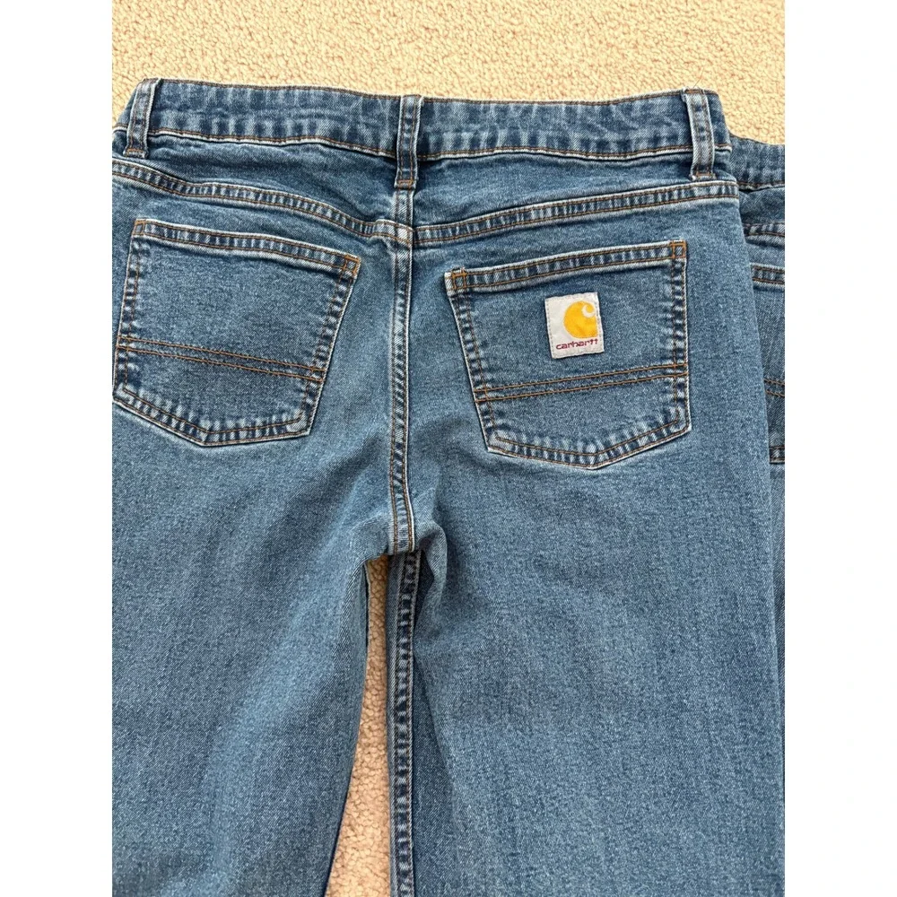 Bundle of 4 - Carhartt Kid Jeans Size 12 Denim Bootcut Adjustable Waist BD8374-B